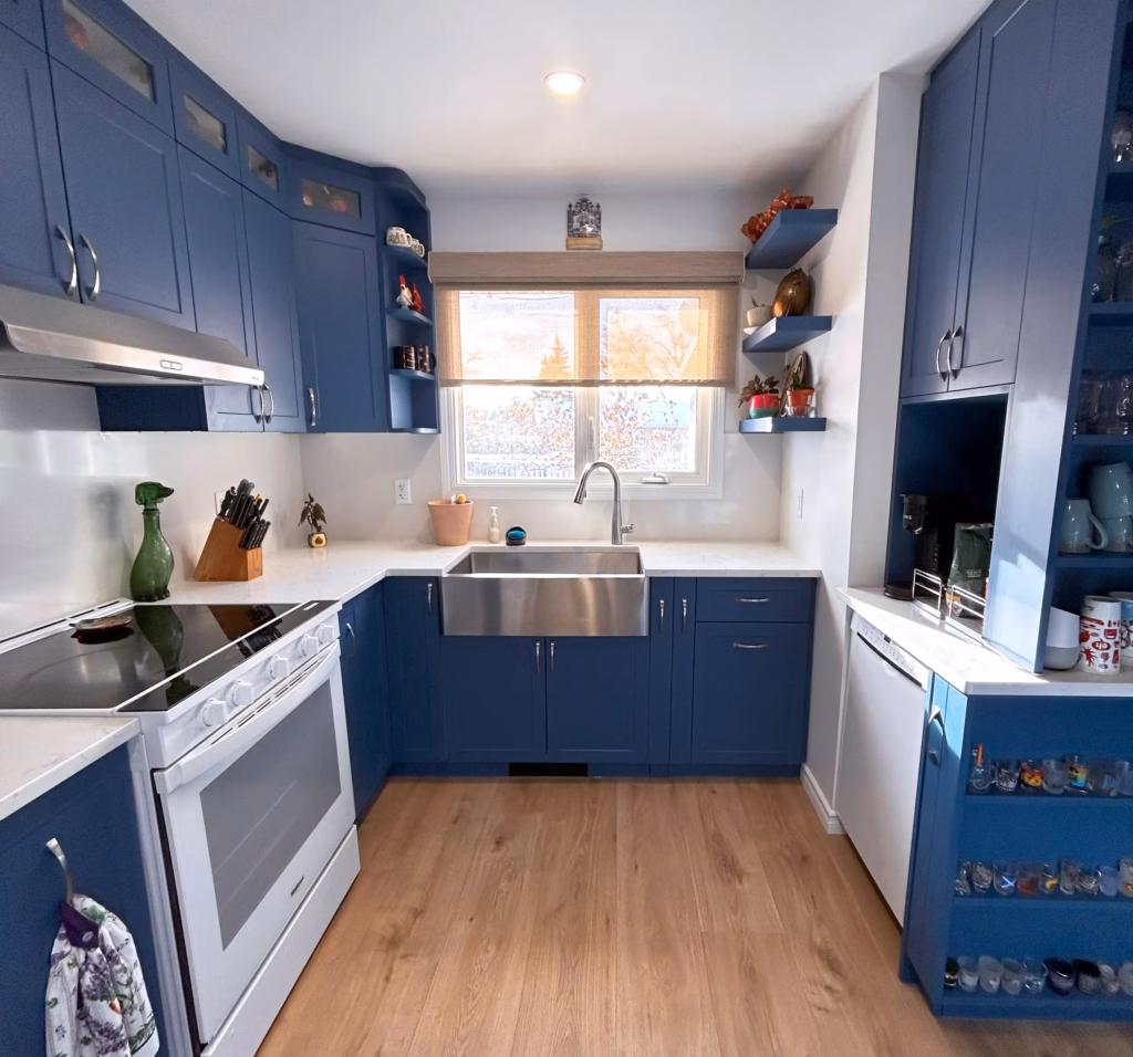 Accessible kitchen renovation, wide view